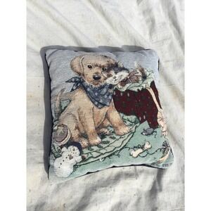 Suzanne cruise creative services christmas rectangle pillow 17” holiday cat dog